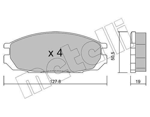 Brake Pad Set, disc brake 22-0409-0