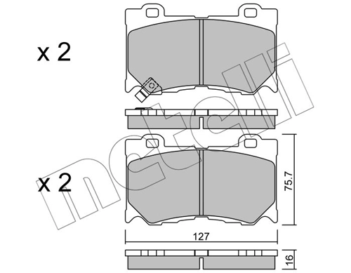 Brake Pad Set, disc brake 22-1029-0