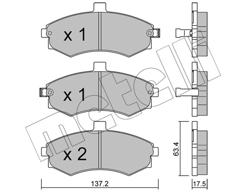 Brake Pad Set, disc brake 22-0504-0