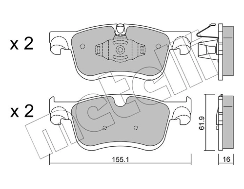 Brake Pad Set, disc brake 22-1349-0