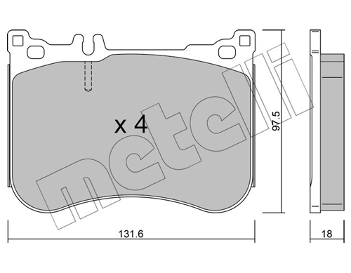 Brake Pad Set, disc brake 22-1197-0