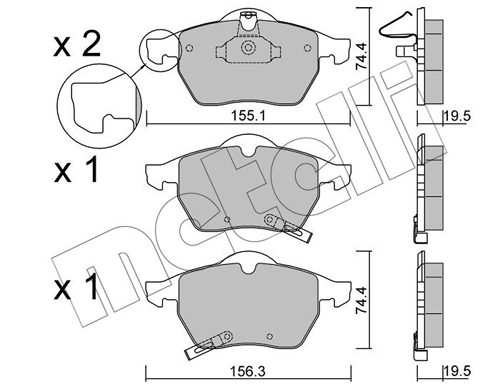 Brake Pad Set, disc brake 22-0118-1