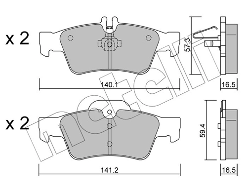 Brake Pad Set, disc brake 22-0568-0