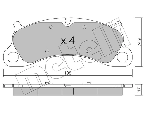 Brake Pad Set, disc brake 22-1255-0