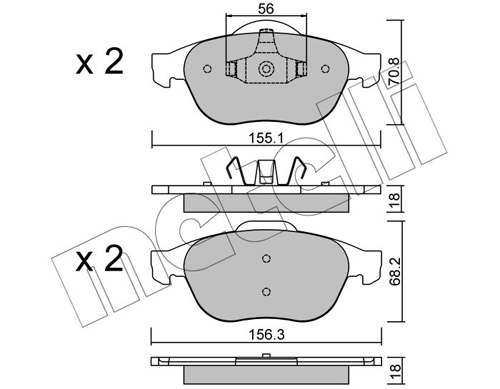 Brake Pad Set, disc brake 22-0336-1