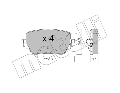 Brake Pad Set, disc brake 22-1196-0