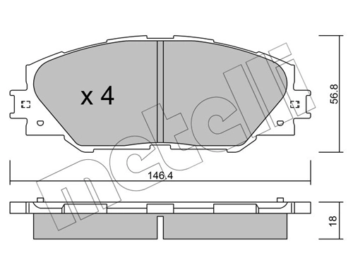 Brake Pad Set, disc brake 22-0748-0