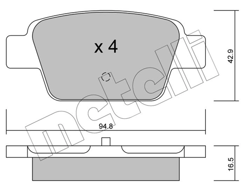 Brake Pad Set, disc brake 22-0323-0