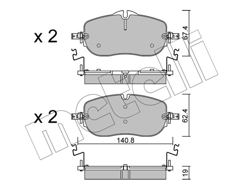 Brake Pad Set, disc brake 22-1355-0
