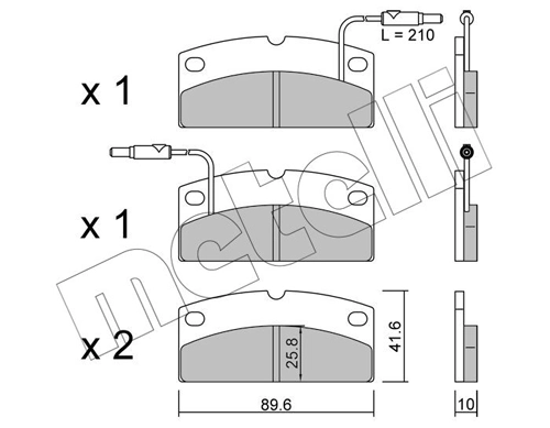 Brake Pad Set, disc brake 22-1231-0