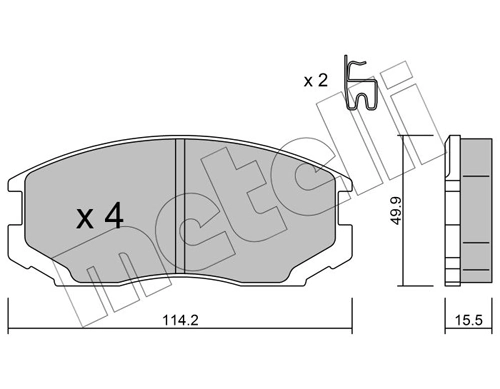 Brake Pad Set, disc brake 22-0221-1