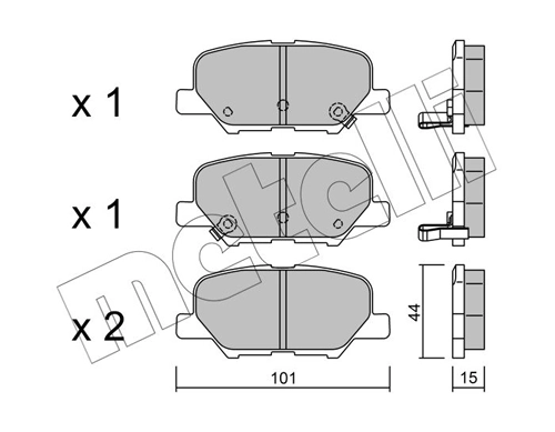 Brake Pad Set, disc brake 22-0995-0