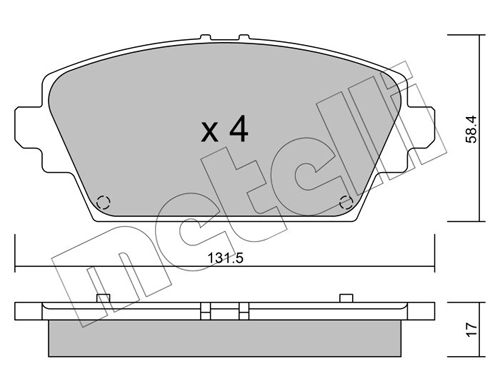 Brake Pad Set, disc brake 22-0464-0