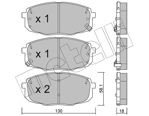 Brake Pad Set, disc brake 22-0513-1