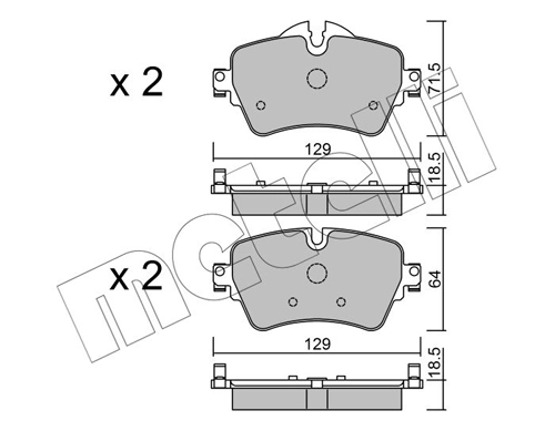 Brake Pad Set, disc brake 22-1013-0