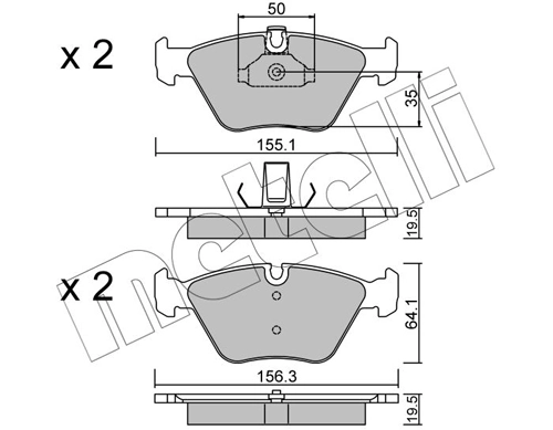 Brake Pad Set, disc brake 22-0207-0
