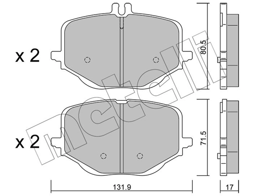 Brake Pad Set, disc brake 22-1314-0