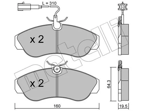 Brake Pad Set, disc brake 22-0155-1