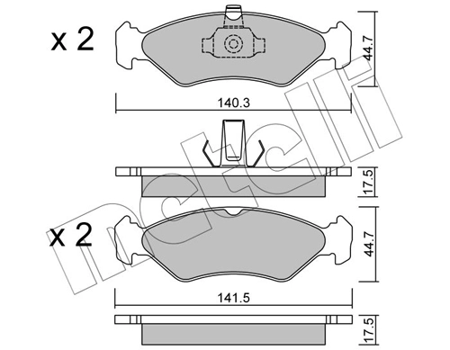 Brake Pad Set, disc brake 22-0088-0