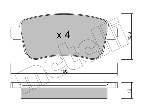 Brake Pad Set, disc brake 22-0818-0