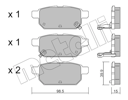 Brake Pad Set, disc brake 22-0915-0