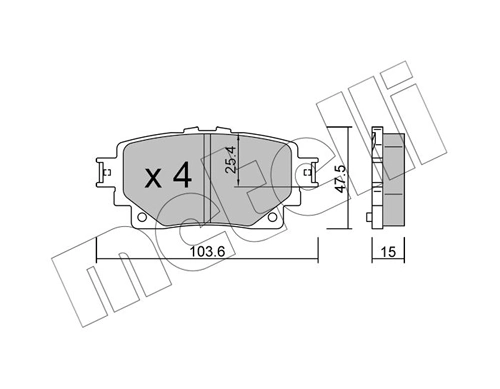 Brake Pad Set, disc brake 22-1229-0