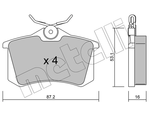 Brake Pad Set, disc brake 22-0100-2