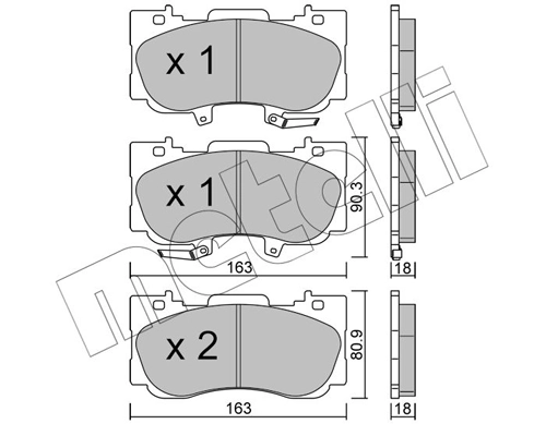 Brake Pad Set, disc brake 22-1183-0