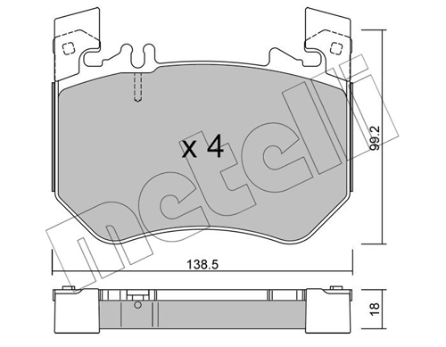 Brake Pad Set, disc brake 22-1311-0