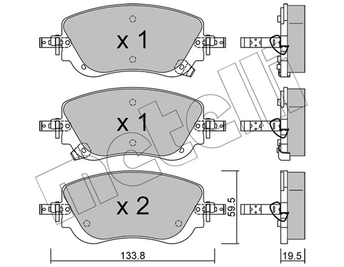 Brake Pad Set, disc brake 22-1325-0