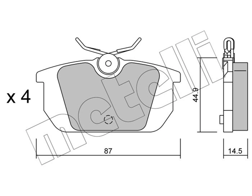 Brake Pad Set, disc brake 22-0064-0