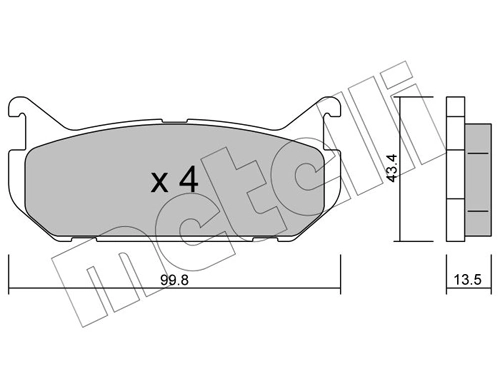 Brake Pad Set, disc brake 22-0303-0