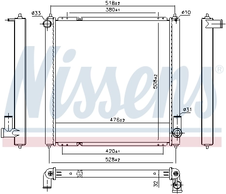 NISSENS 606690 Radiator, engine cooling