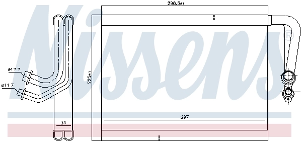 NISSENS 92337 Evaporator, air conditioning