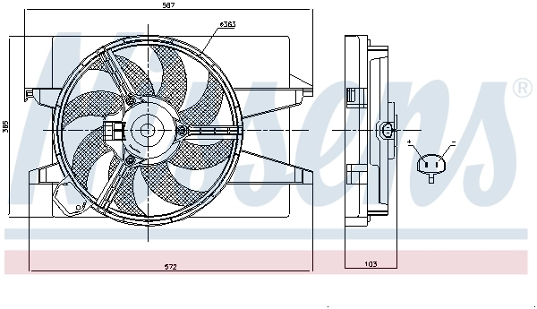 Fan, engine cooling 85030