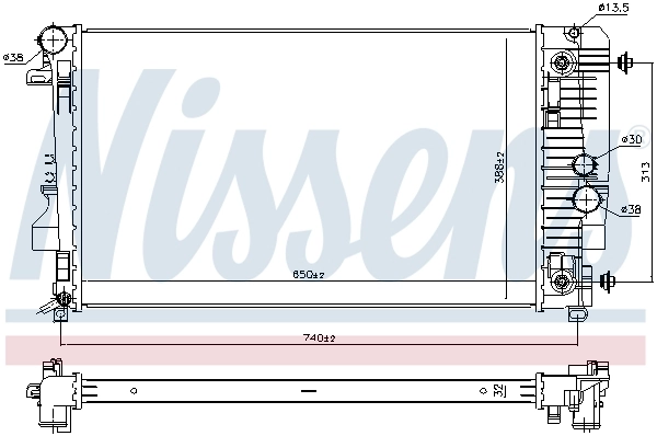 Radiator, engine cooling 67174