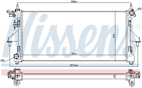 Radiator, engine cooling 606347
