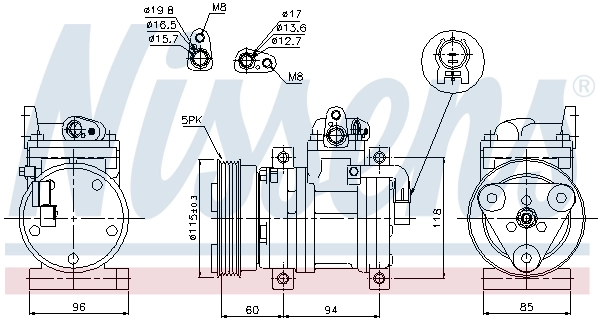 NISSENS 89302 Compressor, air conditioning