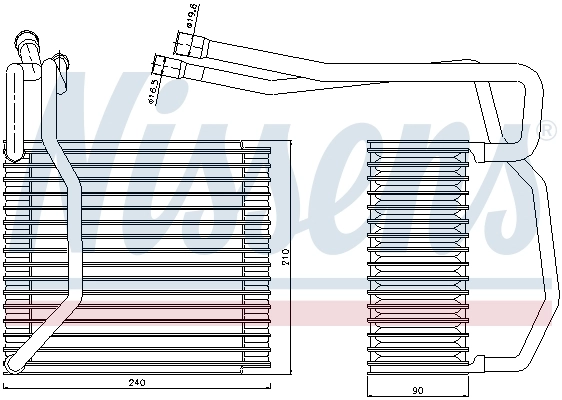Evaporator, air conditioning 92194