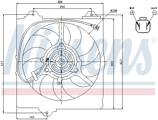NISSENS 85242 Fan, engine cooling