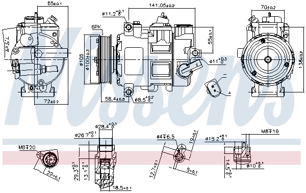 Compressor, air conditioning ** FIRST FIT ** 890550