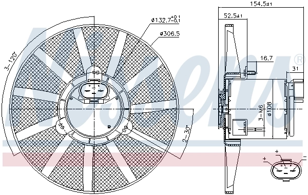 Fan, engine cooling 85720