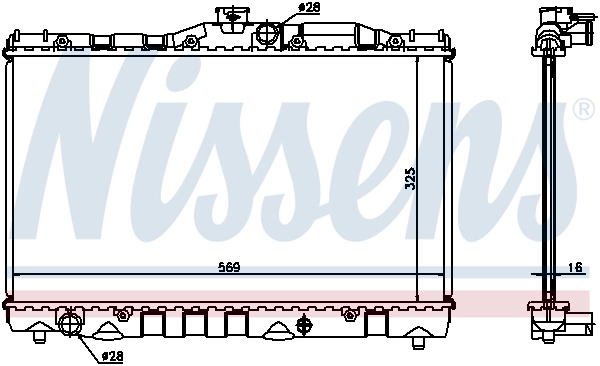 NISSENS 64739 Radiator, engine cooling
