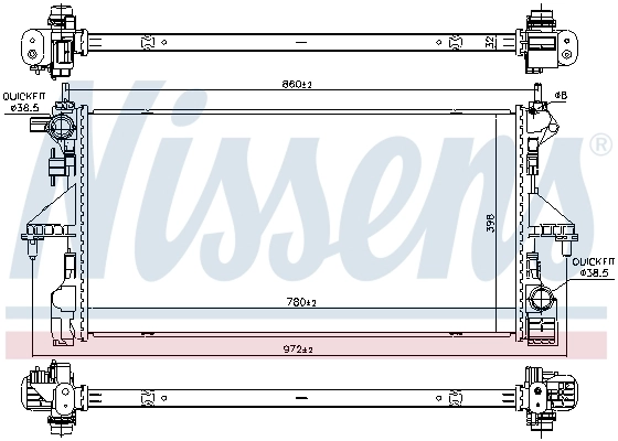 NISSENS 606171 Radiator, engine cooling