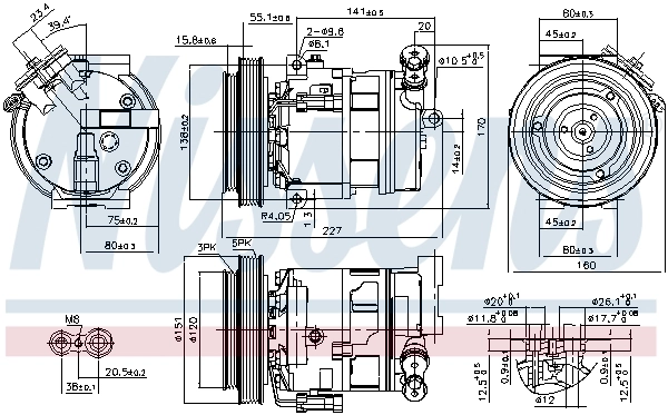 Compressor, air conditioning ** FIRST FIT ** 89396
