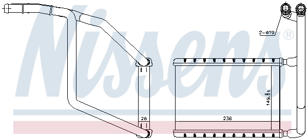 NISSENS 707078 Heat Exchanger, interior heating