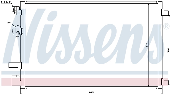 NISSENS 940040 Condenser, air conditioning