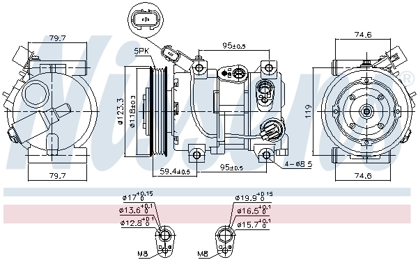 Compressor, air conditioning ** FIRST FIT ** 890652