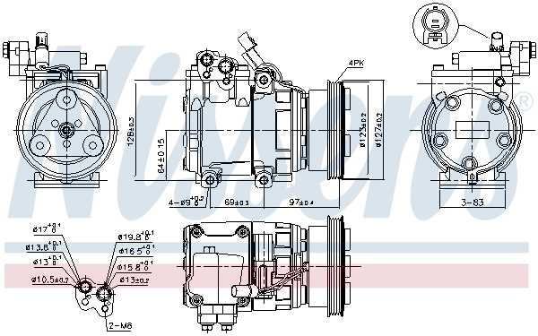 NISSENS 89253 Compressor, air conditioning