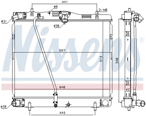 NISSENS 646932 Radiator, engine cooling